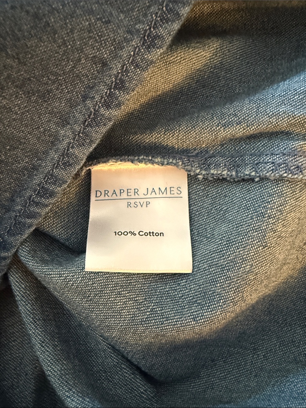 Draper James Blue Sleeveless Button-Front Denim Midi Dress with Tie Waist - Picture 8 of 8